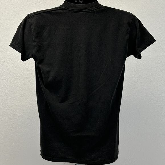 Vintage Superman Glitter Logo T Shirt Mens M Medium Black 80s DC Comics Tee - Picture 3 of 8